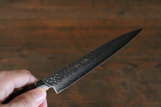 Sakai Takayuki VG10 17 Layer Damascus Petty-Utility Japanese Knife 80mm Desert Ironwood Handle - Japanny - Best Japanese Knife