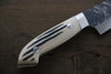 Takeshi Saji SRS13 Hammered Petty-Utility Japanese Knife 130mm Cow Bone Handle - Japanny - Best Japanese Knife