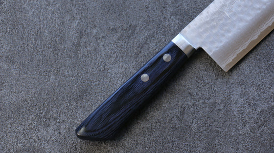 Kunihira Kokuryu VG10 Hammered Nakiri 165mm Blue Pakka wood Handle - Japanny - Best Japanese Knife