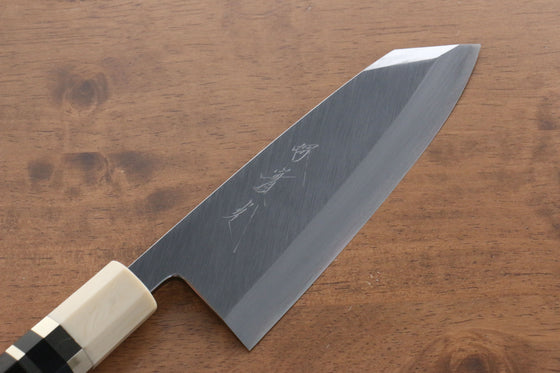 Jikko Shiko Blue Steel Kiritsuke Deba  150mm Ebony with Double Ring Handle - Japanny - Best Japanese Knife