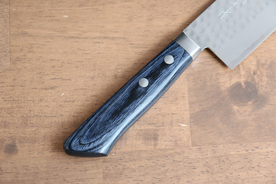 Kunihira VG1 Hammered Usuba 165mm Navy blue Pakka wood Handle - Japanny - Best Japanese Knife