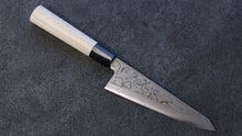  Hideo Kitaoka Blue Steel No.2 Damascus Honesuki Boning Japanese Knife 150mm Magnolia Handle - Japanny - Best Japanese Knife