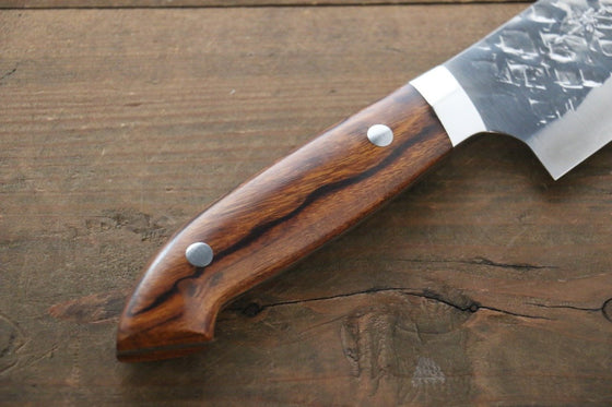 Takeshi Saji SRS13 Hammered Gyuto Japanese Knife 210mm Ironwood Handle - Japanny - Best Japanese Knife