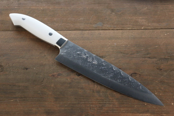 Takeshi Saji SRS13 Hammered Gyuto  210mm White Stone Handle - Japanny - Best Japanese Knife