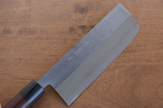 Jikko White Steel No.2 Migaki Finished Nakiri 165mm Shitan Handle - Japanny - Best Japanese Knife