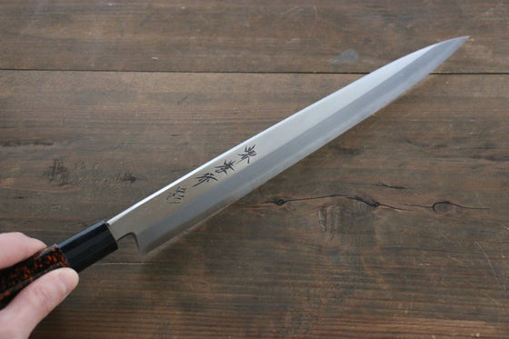 Sakai Takayuki Shikisai Kincha INOX Yanagiba Lacquered Handle with Sheath - Japanny - Best Japanese Knife