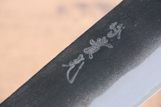 Jikko White Steel No.2 Black Finished Nakiri 165mm Shitan Handle - Japanny - Best Japanese Knife