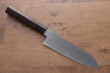  Jikko White Steel No.2 Santoku 180mm Shitan Handle - Japanny - Best Japanese Knife
