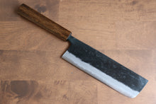  Kyohei  Shindo Blue Steel Black Finished Nakiri  165mm Live oak Lacquered Handle - Japanny - Best Japanese Knife