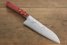  Shigeki Tanaka VG10 17 Layer Damascus Hand Forged Japanese Chef's Santoku Knife 165mm - Japanny - Best Japanese Knife