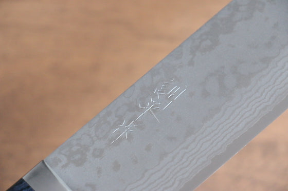 Kunihira Sairyu VG10 Damascus Usuba  165mm Navy blue Pakka wood Handle (Super Deal) - Japanny - Best Japanese Knife
