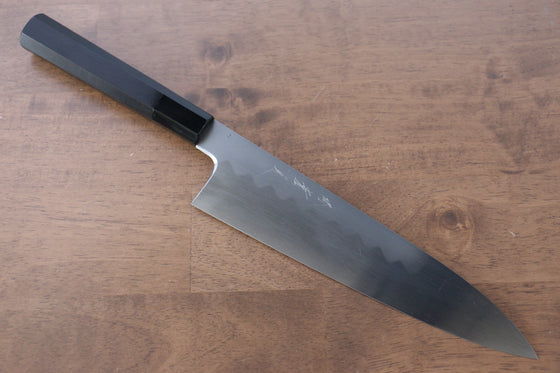Jikko Honyaki White Steel No.3 Kasumitogi Gyuto 210mm Ebony Wood Handle - Japanny - Best Japanese Knife