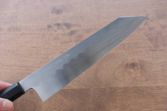 Jikko Honyaki White Steel No.3 Kasumitogi Kiritsuke Gyuto  210mm Ebony Wood Handle - Japanny - Best Japanese Knife