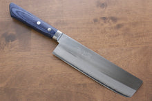  Kunihira VG1 Migaki Finished Usuba 165mm Blue Pakka wood Handle - Japanny - Best Japanese Knife