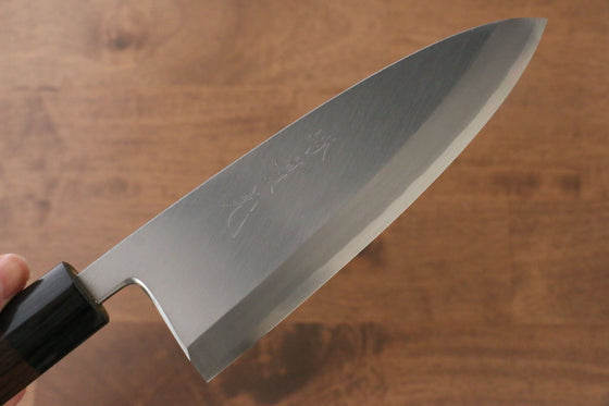 Jikko Silver Steel No.3 Deba 165mm Shitan Handle - Japanny - Best Japanese Knife