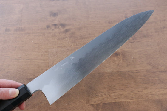 Jikko Honyaki White Steel No.3 Kasumitogi Gyuto 240mm Ebony Wood Handle - Japanny - Best Japanese Knife