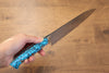 Takeshi Saji R2/SG2 Diamond Finish Gyuto 210mm Blue Turquoise Handle - Japanny - Best Japanese Knife