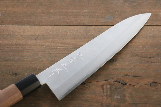 Shigeki Tanaka Silver Steel No.3 Nashiji Gyuto  210mm Walnut Handle - Japanny - Best Japanese Knife