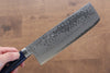 Kunihira Sairyu VG10 Damascus Nakiri 165mm Blue Pakka wood Handle - Japanny - Best Japanese Knife