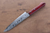 Katsushige Anryu VG10 Damascus Petty-Utility  150mm Red Pakka wood Handle - Japanny - Best Japanese Knife