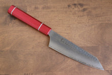  Sakai Takayuki VG10 33 Layer Damascus Kengata Santoku 160mm Live oak Lacquered (Kouseki) Handle - Japanny - Best Japanese Knife