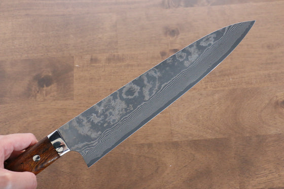 Takeshi Saji VG10 Black Damascus Gyuto  240mm Ironwood Handle - Japanny - Best Japanese Knife