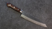  Seisuke Swedish Steel-stn Hammered Gyuto Japanese Knife 180mm Mahogany Handle - Japanny - Best Japanese Knife