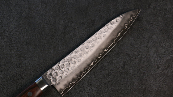 Seisuke Swedish Steel-stn Hammered Gyuto  180mm Mahogany Handle - Japanny - Best Japanese Knife