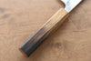 Katsushige Anryu VG10 Migaki Finished Damascus Nakiri  165mm Oak Handle - Japanny - Best Japanese Knife