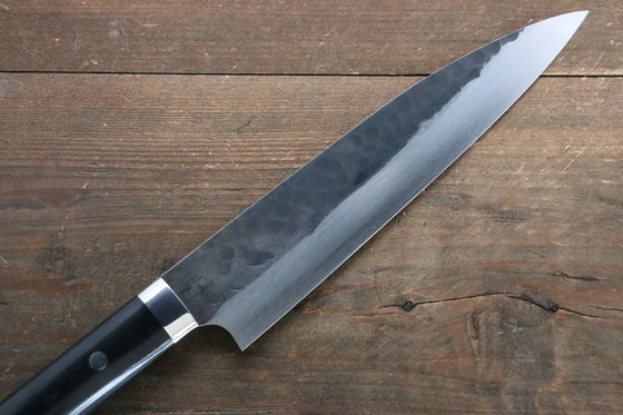 Ogata Blue Super Hammered Black Finished Gyuto 210mm with Black Micarta Handle - Japanny - Best Japanese Knife