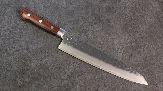 Seisuke Swedish Steel-stn Hammered Gyuto  210mm Mahogany Handle - Japanny - Best Japanese Knife