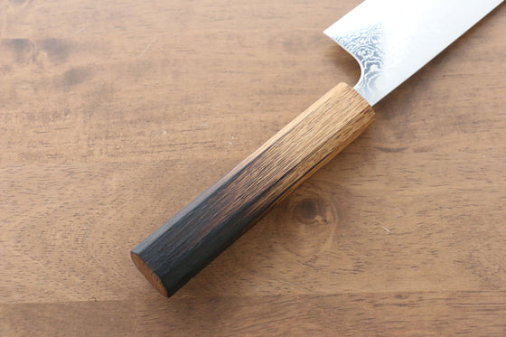 Katsushige Anryu VG10 Migaki Finished Damascus Bunka  165mm Oak Handle - Japanny - Best Japanese Knife