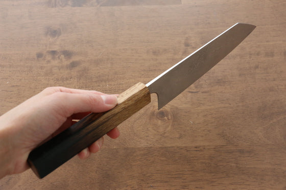 Katsushige Anryu VG10 Migaki Finished Damascus Bunka  165mm Oak Handle - Japanny - Best Japanese Knife