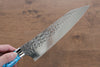 Yu Kurosaki Senko R2/SG2 Hammered Gyuto 180mm Turquoise Handle - Japanny - Best Japanese Knife