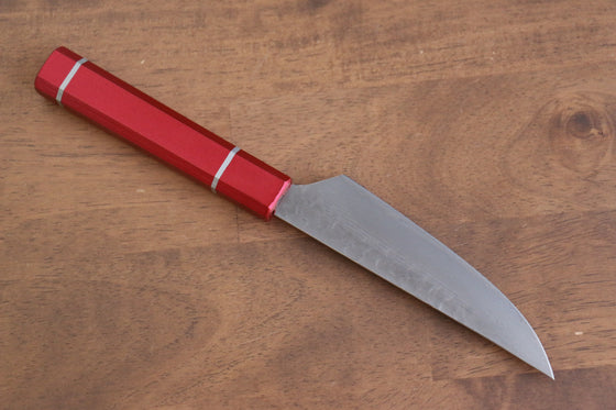 Sakai Takayuki VG10 33 Layer Damascus Steak  120mm Live oak Lacquered (Kouseki) Handle - Japanny - Best Japanese Knife