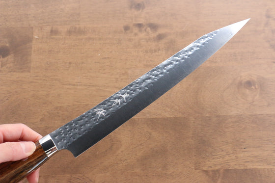 Yu Kurosaki Senko R2/SG2 Hammered Sujihiki  240mm Ironwood Handle - Japanny - Best Japanese Knife