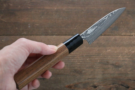 Ogata VG10 Damascus Petty-Utility Japanese Knife 90mm with Walnut Handle - Japanny - Best Japanese Knife