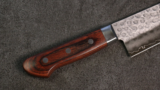 Seisuke Swedish Steel-stn Hammered Gyuto 240mm Mahogany Handle - Japanny - Best Japanese Knife