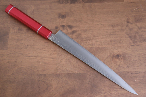 Sakai Takayuki VG10 33 Layer Damascus Sujihiki  240mm Live oak Lacquered (Kouseki) Handle - Japanny - Best Japanese Knife