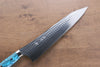 Yu Kurosaki Senko R2/SG2 Hammered Gyuto  270mm Turquoise Handle - Japanny - Best Japanese Knife