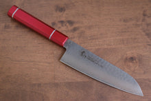  Sakai Takayuki VG10 33 Layer Damascus Santoku  170mm Live oak Lacquered (Kouseki) Handle - Japanny - Best Japanese Knife