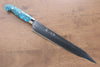 Yu Kurosaki Senko R2/SG2 Hammered Sujihiki  240mm Turquoise Handle - Japanny - Best Japanese Knife