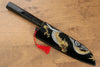 Yu Kurosaki Senko R2/SG2 Hammered Dragon Chinkin Santoku  165mm Lacquered Handle with Sheath - Japanny - Best Japanese Knife