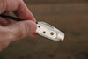 Moki Mini Pendant Pocket Knife w/ White Mother of Pearl and Apple Coral - Japanny - Best Japanese Knife