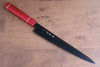 Sakai Takayuki Kurokage VG10 Hammered Teflon Coating Sujihiki  240mm Live oak Lacquered (Kouseki) Handle - Japanny - Best Japanese Knife