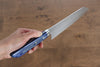 Kunihira VG1 Hammered Santoku 170mm Blue Pakka wood Handle - Japanny - Best Japanese Knife