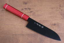  Sakai Takayuki Kurokage VG10 Hammered Teflon Coating Santoku 170mm Live oak Lacquered (Kouseki) Handle - Japanny - Best Japanese Knife