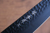 Sakai Takayuki Kurokage VG10 Hammered Teflon Coating Kengata Santoku 160mm Live oak Lacquered (Kouseki) Handle - Japanny - Best Japanese Knife