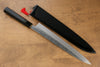 Yu Kurosaki Senko R2/SG2 Hammered Mt Fuji Chinkin Sujihiki  270mm Lacquered Handle with Sheath - Japanny - Best Japanese Knife