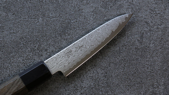 Seisuke VG10 Damascus Petty-Utility  120mm Gray Pakka wood Handle - Japanny - Best Japanese Knife